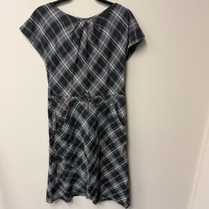 Patagonia Western Country Plaid Organic Cotton Blend Keyhole Gorpcore Dress Sz 4